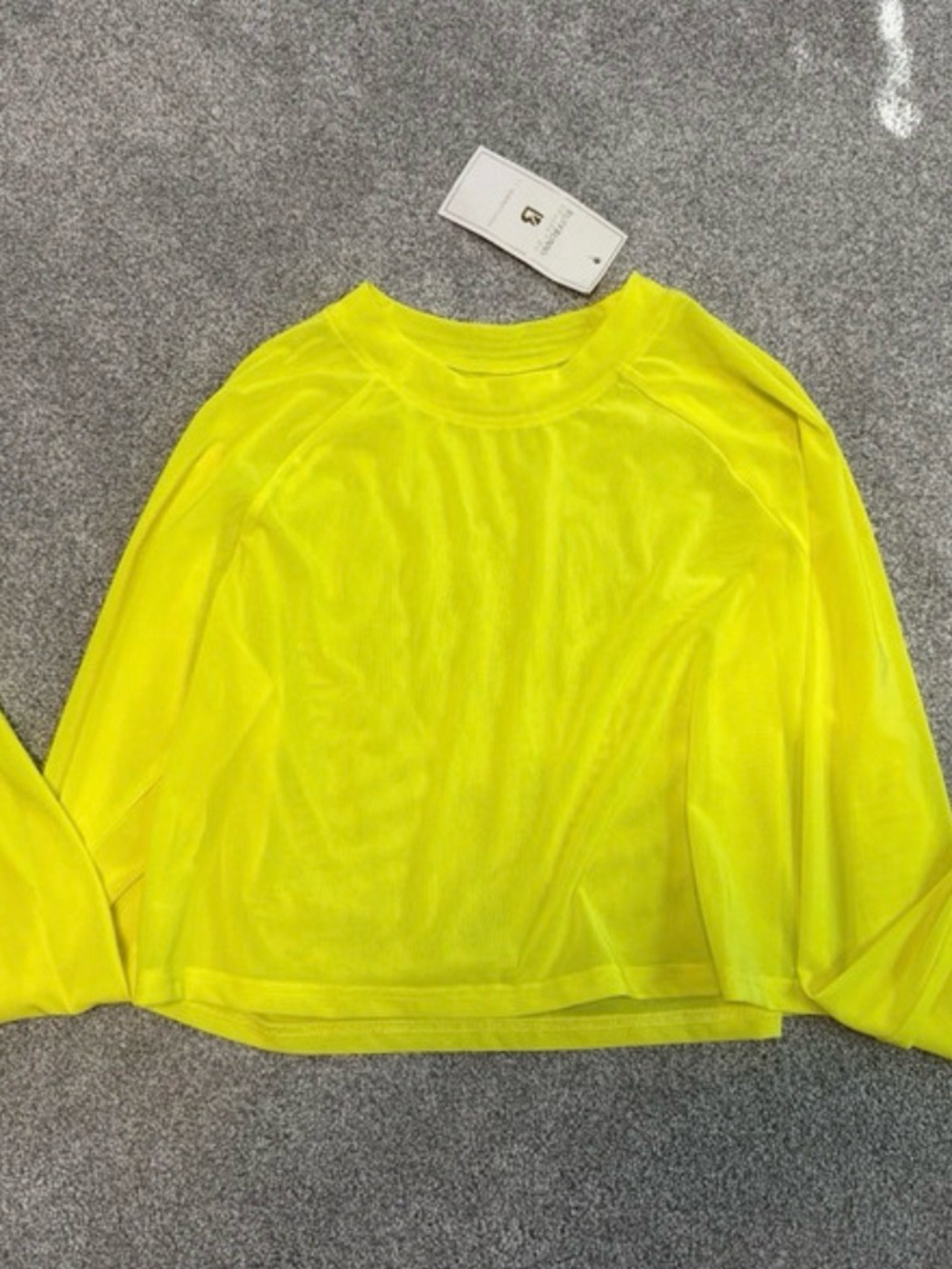 BuffBunny Collection Yellow Long-Sleeve crop top